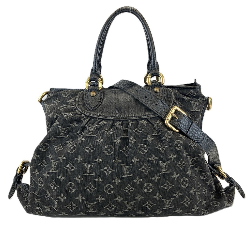 LOUIS VUITTON Neo Cabby Shoulder Bag Monogram Denim Black